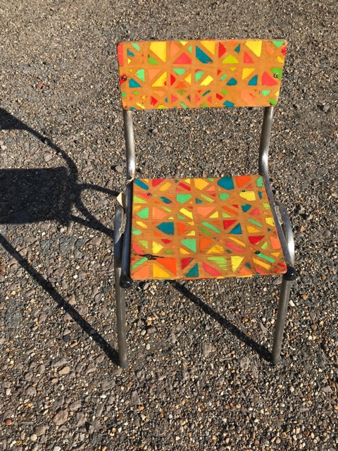 Small Childs Chairs Hand Painted By Artist Clare Iles